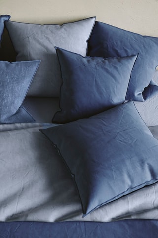 Conjunto de edredão em algodão 57 fios/cm² Uni - Azul-escuro