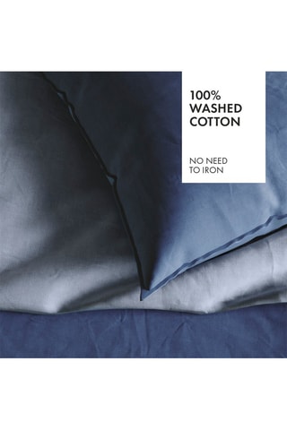 Conjunto de edredão em algodão 57 fios/cm² Uni - Azul-escuro