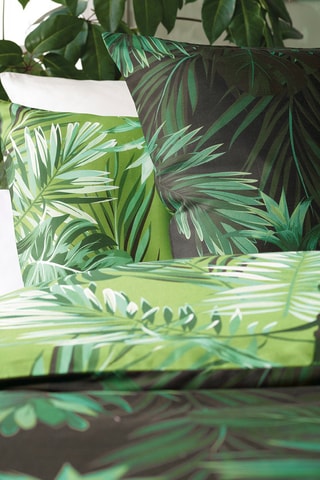 Katoensatijnen Overtrekset 78 Draad/cm² Jungle - Groen