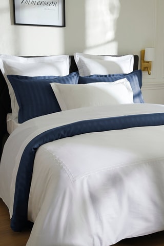 Conjunto de edredão em cetim de algodão 80 fios/cm² Saint-Tropez Branco