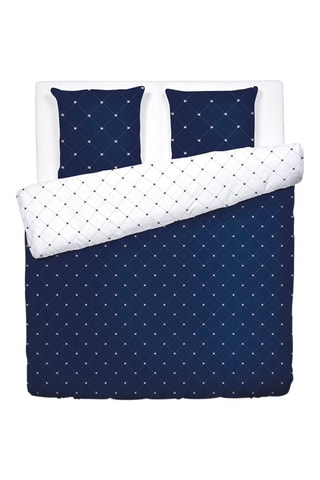 Katoensatijnen Overtrekset 80 Draad/cm² Canards Evy - Blauw