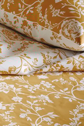 Perkalkatoenen Overtrekset 190 g/m² Fleurs - Geel