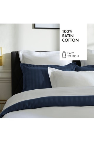 Lençol em cetim de algodão 80 fios/cm² Saint-Tropez - Branco