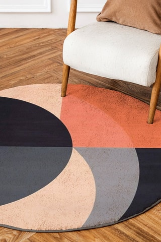 Vloerkleed Azélie Vert - Oranje en Blauw