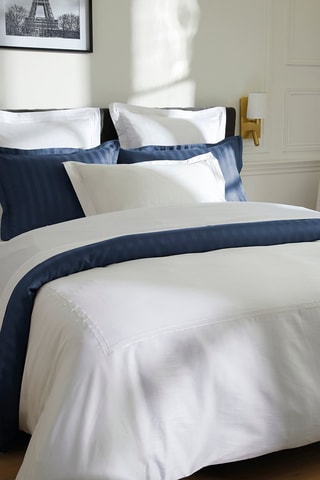 Conjunto de lençóis em cetim de algodão 80 fios/cm² Saint-Tropez - Branco