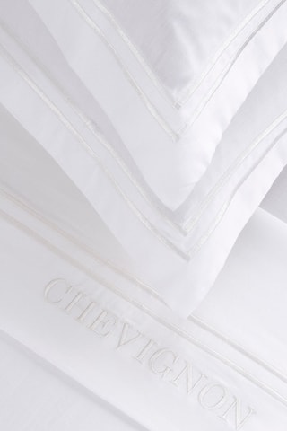 Conjunto de lençóis em cetim de algodão 80 fios/cm² Saint-Tropez - Branco