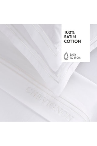 Conjunto de lençóis em cetim de algodão 80 fios/cm² Saint-Tropez - Branco