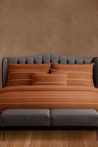 Katoensatijnen Overtrekset 80 Draad/cm² Charles- Bruin