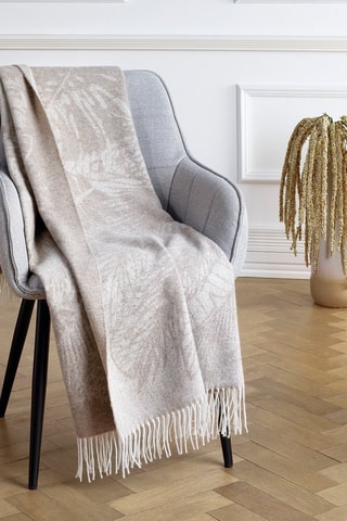 Geweven Plaid Monstera 
Taupe