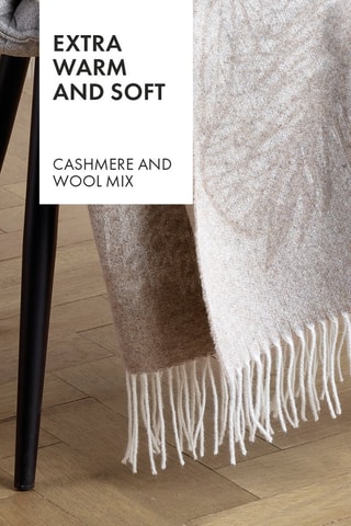 Geweven Plaid Monstera 
Taupe