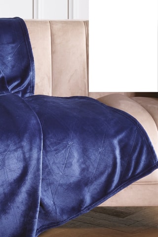 Plaid Diamond- Donkerblauw - 180 x 220 cm