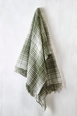Plaid Groen en Wit - 130 x 170 cm