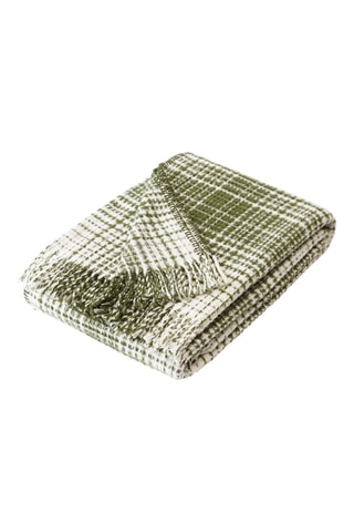 Plaid Groen en Wit - 130 x 170 cm