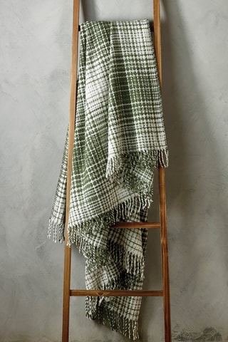 Plaid Groen en Wit - 130 x 170 cm