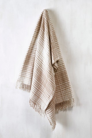 Plaid Taupe en Wit - 130 x 170 cm