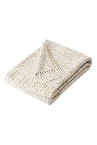 Plaid Taupe en Wit - 130 x 170 cm