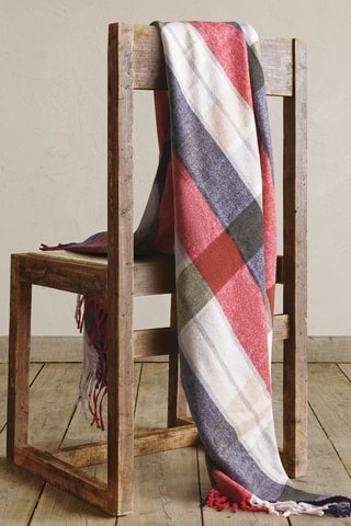 Plaid Rood en Blauw - 130 x 180 cm