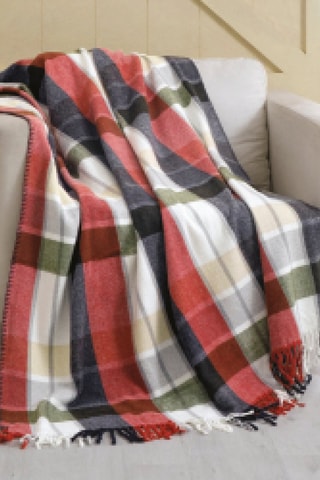 Plaid Rood en Blauw - 130 x 180 cm