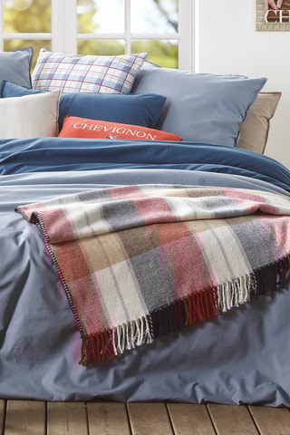 Plaid Rood en Blauw - 130 x 180 cm