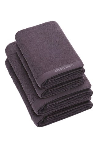 2 toalhas e 2 lençóis de banho Cinzento-escuro - 50 x 100 / 70 x 140 cm