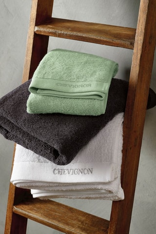 2 Gastendoekjes en 2 Badlakens - Veldgroen - 50 x 100 et 70 x 140 cm