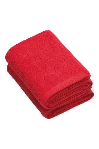 2 Handdoeken Rood - 50 x 100 cm