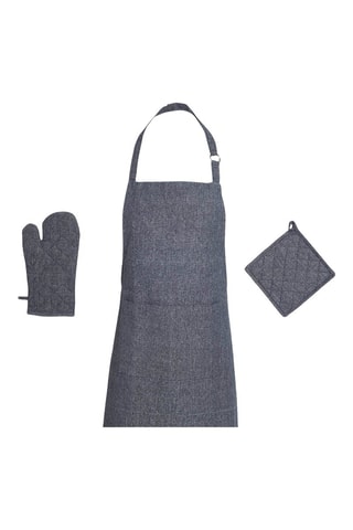 3-delige Keukenset - Donkerblauw