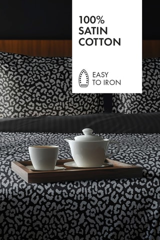 2 Katoensatijnen Kussenslopen 80 Draad/cm² Noir fauve - Zwart