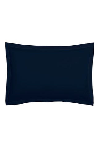2 fronhas em cetim de algodão 80 fios/cm² Uni 1 baratta - Azul-escuro
