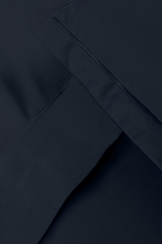 2 fronhas em cetim de algodão 80 fios/cm² Uni 1 baratta - Azul-escuro