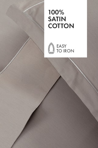 2 fronhas em cetim de algodão 80 fios/cm² Uni 1 baratta - Toupeira