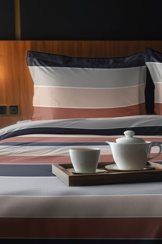 2 Katoensatijnen Kussenslopen 80 Draad/cm² Terres douces - Steenrood