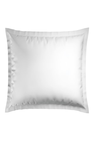 2 fronhas em cetim de algodão 80 fios/cm² Maison royale - Branco e cinzento-escuro