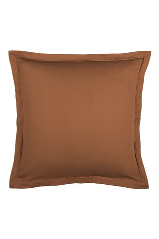 2 fronhas em cetim de algodão 80 fios/cm² Uni 1 baratta - Castanho