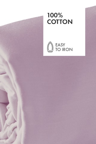 Lençol-capa em cetim de algodão 80 fios/cm² Uni - Violeta