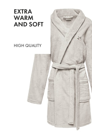 Roupão Uni - Cinzento-claro