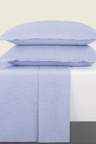 Perkalkatoenen Laken 80 Draad/cm² Lyon - Blauw