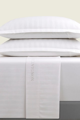 Lençol liso em algodão 80 fios/cm² Dobby - Branco