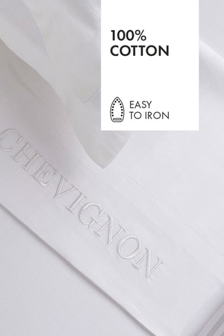 Lençol liso em algodão 80 fios/cm² Dobby - Branco