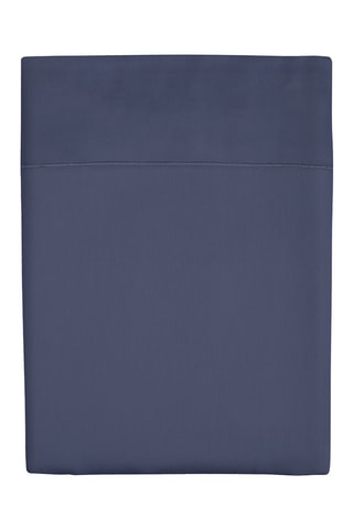 Lençol liso em algodão 80 fios/cm² Uni 1 baratta - Azul-marinho