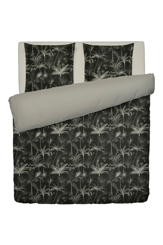 Katoensatijnen Overtrekset 80 Draad/cm² Eden noir - Zwart