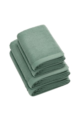 4 toalhas Lagon - Verde-garrafa