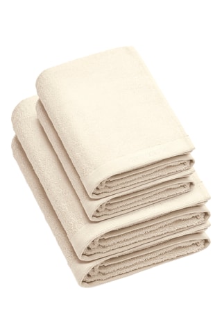 4 Handdoeken Lagon - Ivoorkleurig