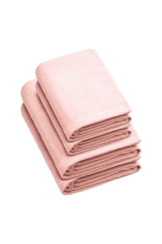 4 toalhas Lagon - Rosa