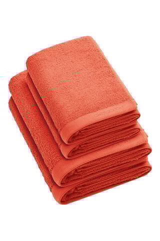4 Handdoeken Lagon - Koraalrood