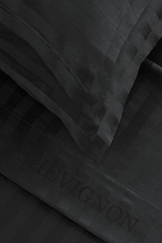 Conjunto de lençóis em cetim de algodão 80 fios/cm² Dobby - Preto