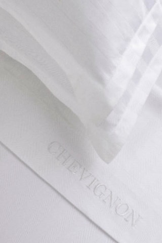 Conjunto de lençóis em cetim de algodão 80 fios/cm² Dobby - Branco