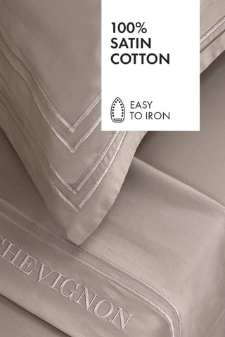 Conjunto de lençóis em cetim de algodão 80 fios/cm² Bastia - Toupeira