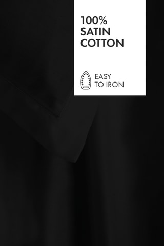 Conjunto de lençóis em cetim de algodão 80 fios/cm² Uni - Cinzento