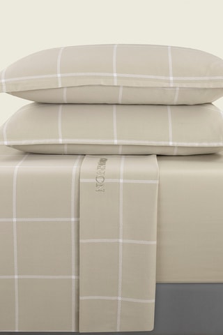 Katoensatijnen Overtrekset 80 Draad/cm² Arthur - Taupe